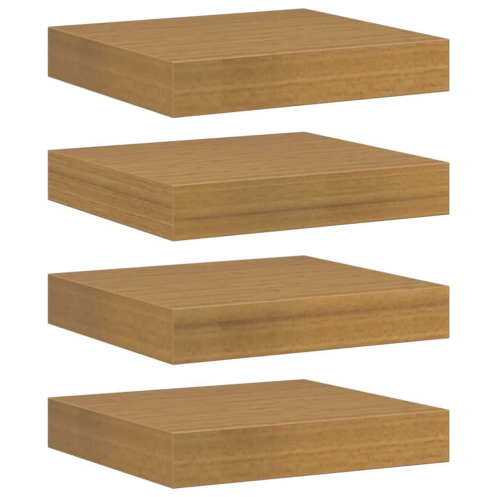 Beige Wandregal, 4er Set