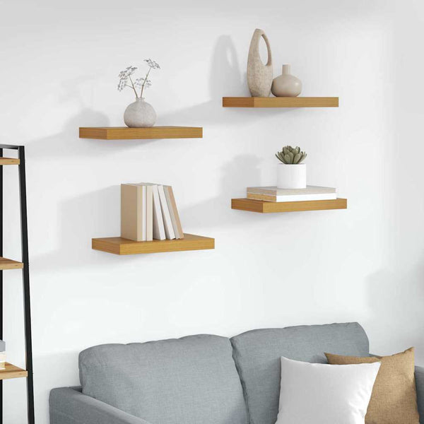 Beige Wandregale, 4er Set