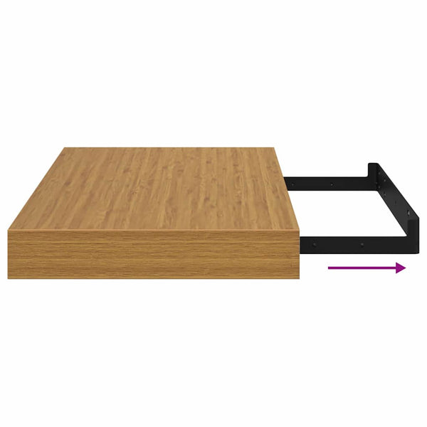 Beige Wandregale, 4er Set