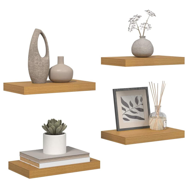 Beige Wandregale, 4er Set