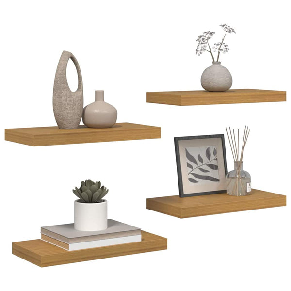 Beige Wandregale, 4er Set