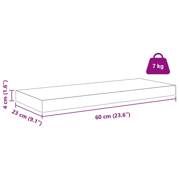 Beiges Wandregal 60 cm