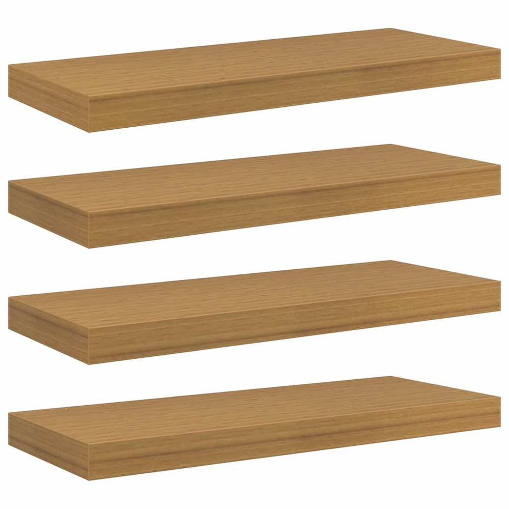vidaXL Étagère murale suspendue 4 pcs beige 60 x 23 x 4 cm Bois d'ingénierie