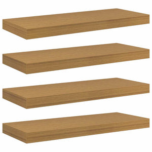 Beige Wandregale, 4er Set, 60 cm