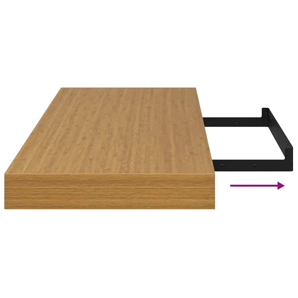 Beige Wandregal, 2er Set, 90cm