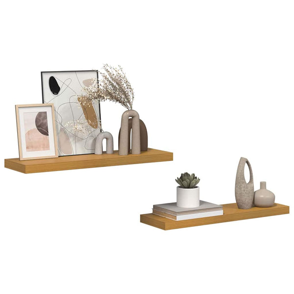 Beige Wandregal, 2er Set, 90cm