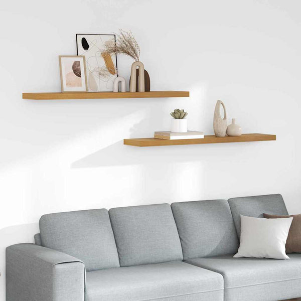 Beige Wandregal, 2er-Set, 120 cm