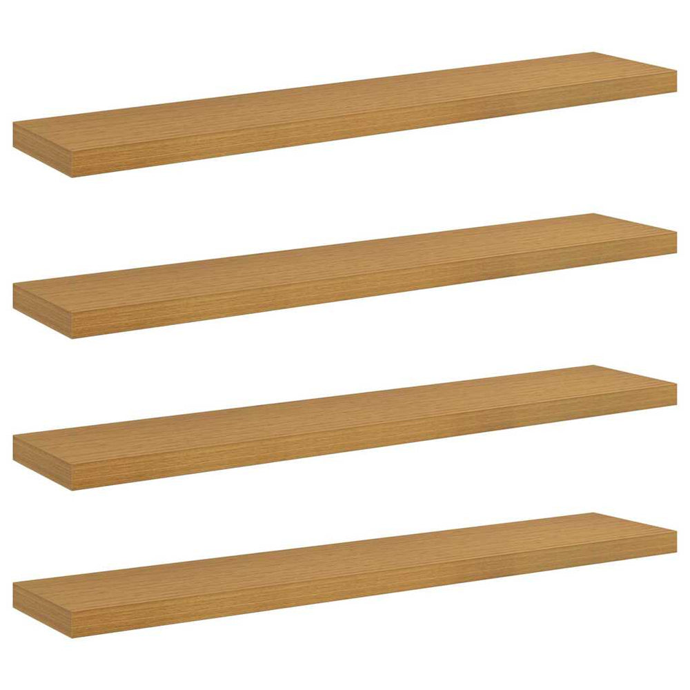 vidaXL Étagère murale 4 pcs Beige 120 x 23,5 x 4 cm Bois d'ingénierie