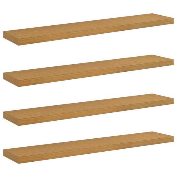 Beige Wandregal, 4er Set, 120 cm