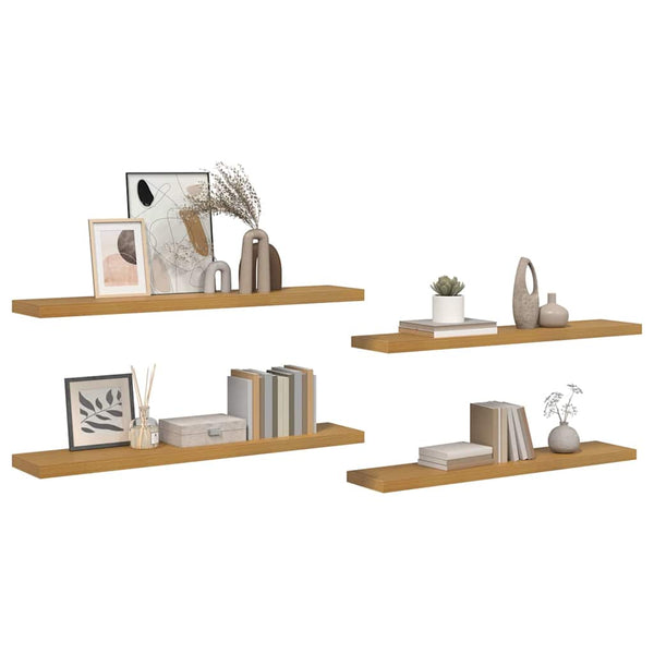 Beige Wandregal, 4er Set, 120 cm