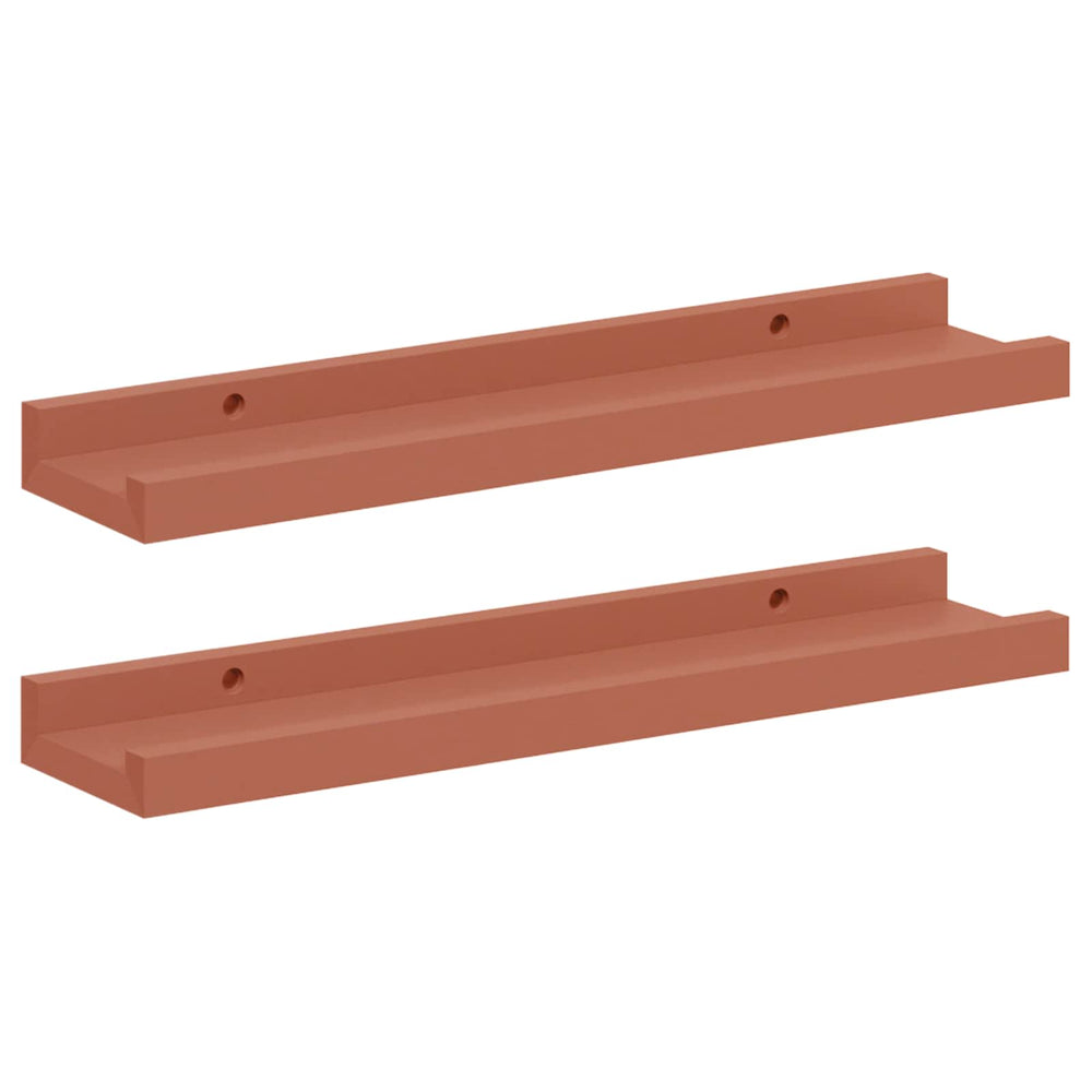 vidaXL Étagère murale avec support 2 pcs Rouge 40 x 9 x 3 cm Bois d'ingénierie