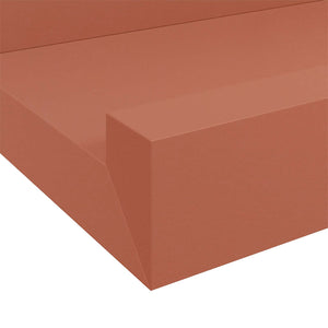 Rote Wandregale, 2er Set, 115 cm
