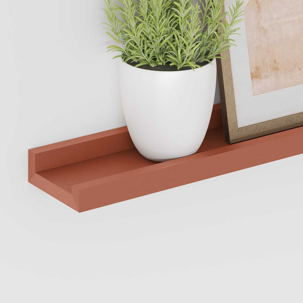 Rote Wandregale, 2er Set, 115 cm