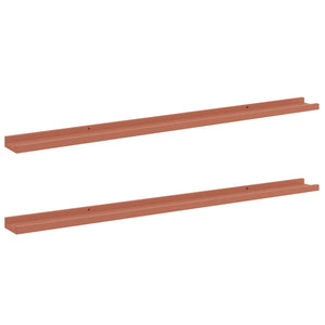 Rote Wandregale, 2er Set, 115 cm