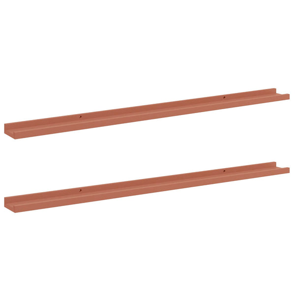Rote Wandregale, 2er Set, 115 cm