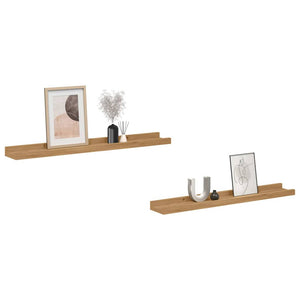 Wandregal Braun 60 cm, 2er Set