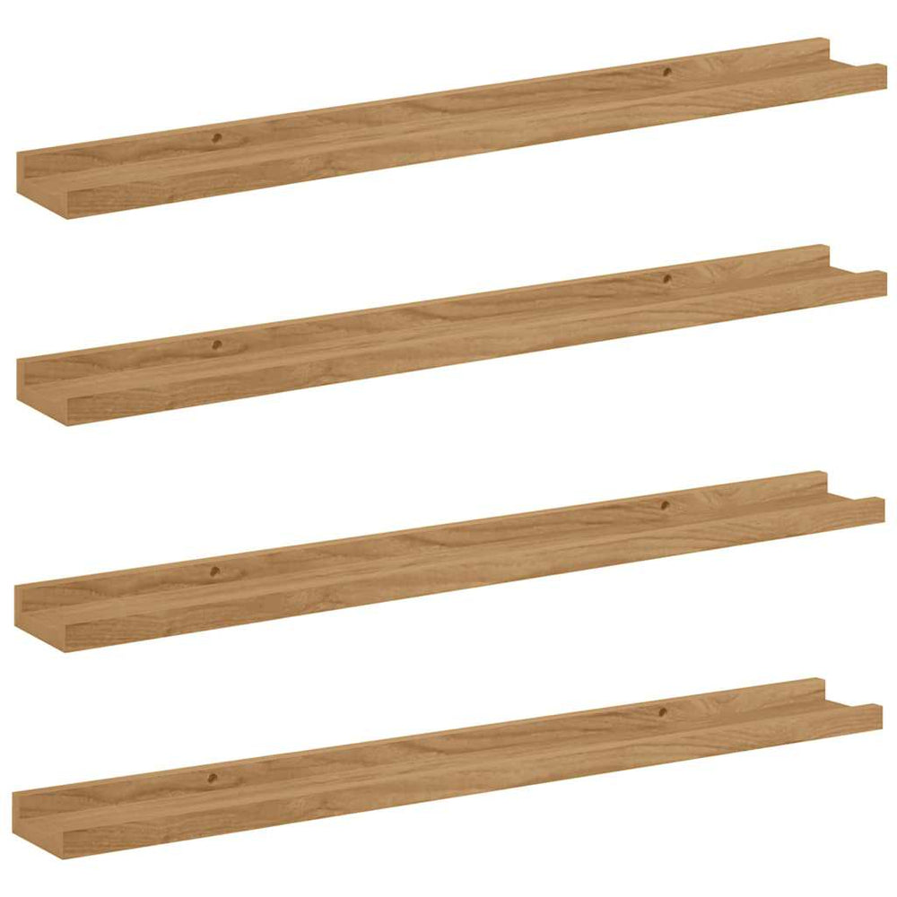 Braunes Wandregal mit 4 Regalen