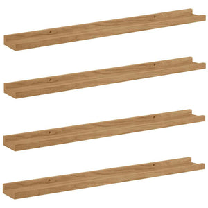 Braunes Wandregal mit 4 Regalen