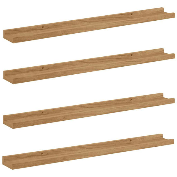 Braunes Wandregal mit 4 Regalen