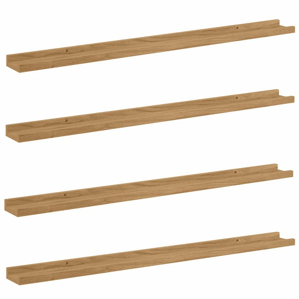 Wandregal Braun 4er Set 100cm