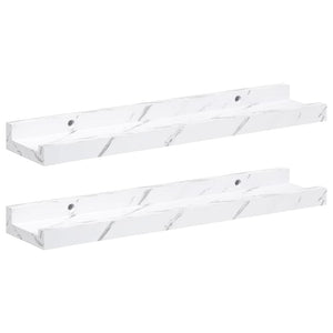 Wandregal Weiß Marmor Optik 2er Set