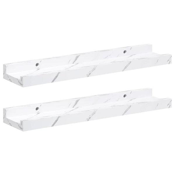 Wandregal Weiß Marmor Optik 2er Set