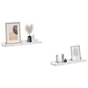 Wandregal Weiß Marmor Optik 2er Set