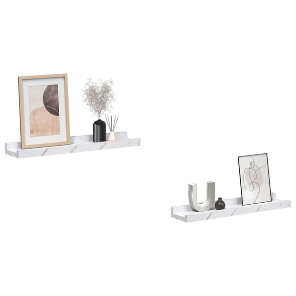Wandregal Weiß Marmor Optik 2er Set