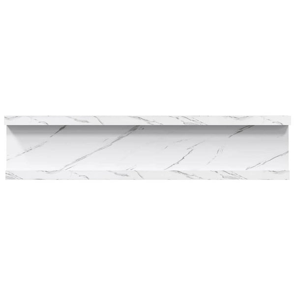 Wandregal Weiß Marmor Optik 2er Set