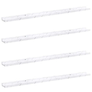 Wandregal 4er Set Weiß Marmor Optik