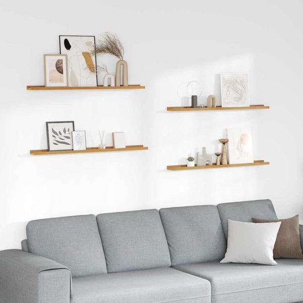 Beige Wandregal 4er Set, 100cm