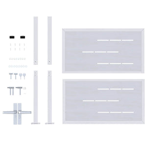 Gartentor Edelstahl Silber 85x97 cm mit Schloss
