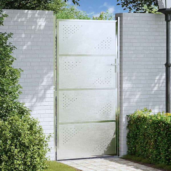 Edelstahl Gartentor mit Schloss 96x200cm