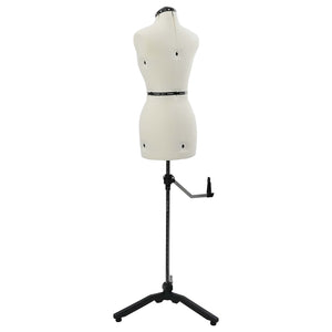 Verstellbare Schneiderpuppe Damen Creme S