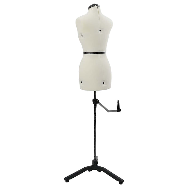 Verstellbare Schneiderpuppe Damen Creme S