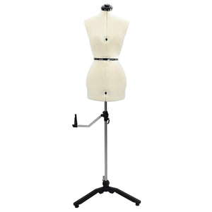 Verstellbare Schneiderpuppe Damen Creme S