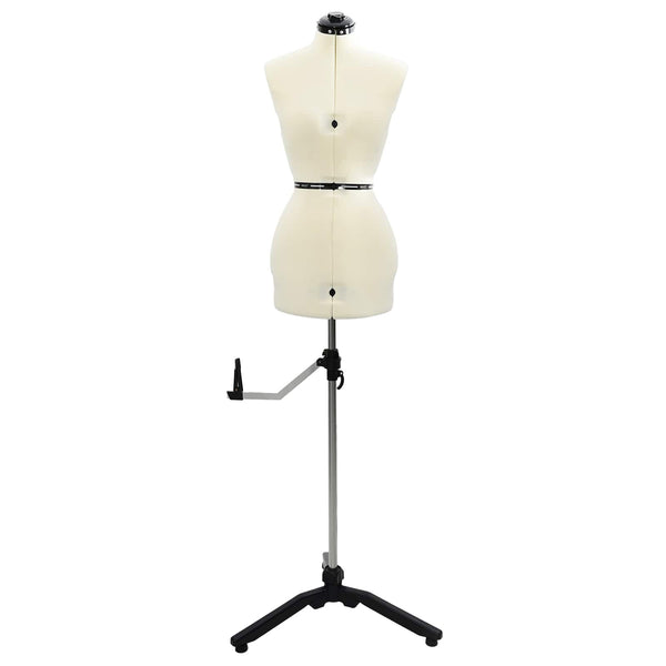 Verstellbare Schneiderpuppe Damen Creme S
