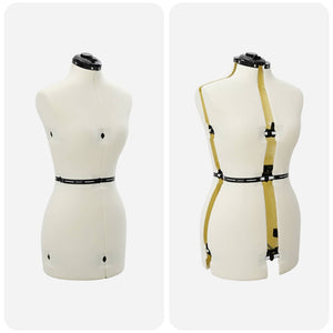 Verstellbare Schneiderpuppe Damen Creme S