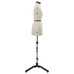 Verstellbare Schneiderpuppe Damen Creme S