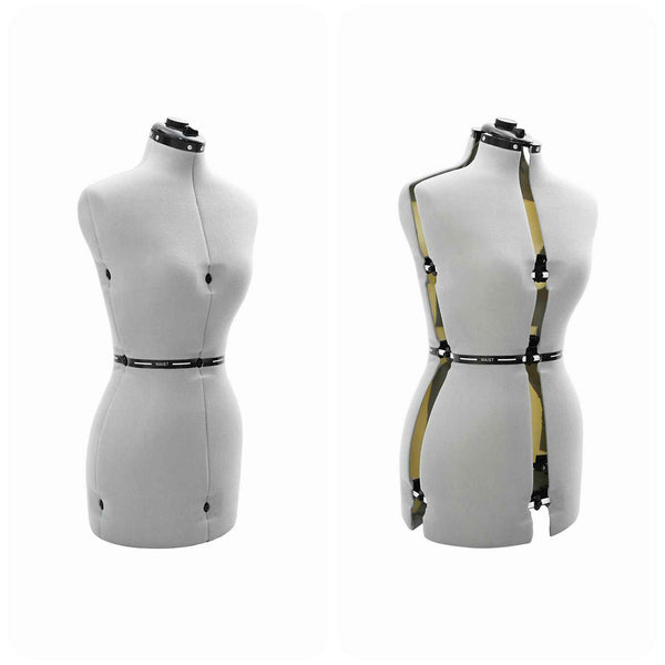 Verstellbare Schneiderpuppe Damen Grau S