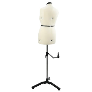 Verstellbare Schneiderpuppe Damen Creme M