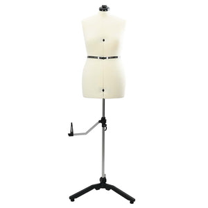Verstellbare Schneiderpuppe Damen Creme M