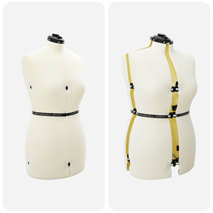 Verstellbare Schneiderpuppe Damen Creme M
