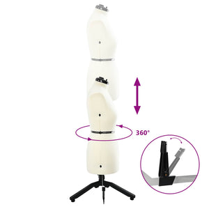 Verstellbare Schneiderpuppe Damen Creme M