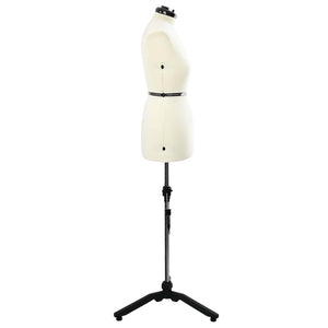 Verstellbare Schneiderpuppe Damen Creme M