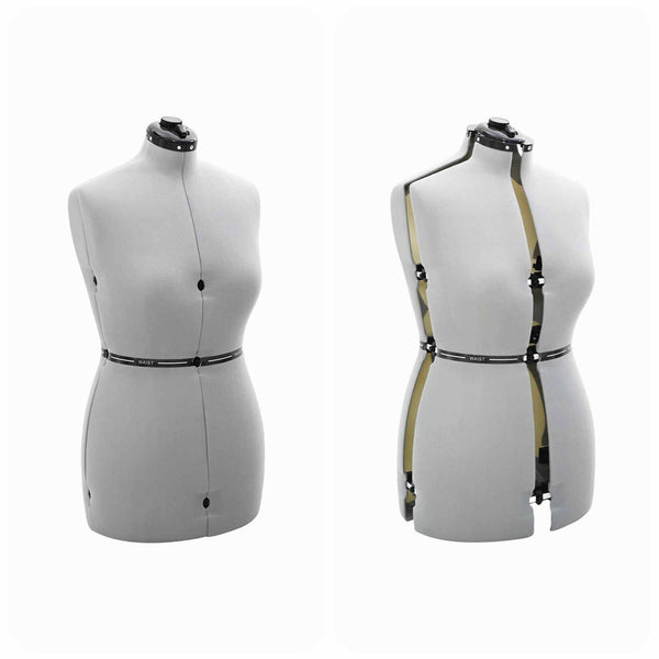 Verstellbare Schneiderpuppe Damen Grau M