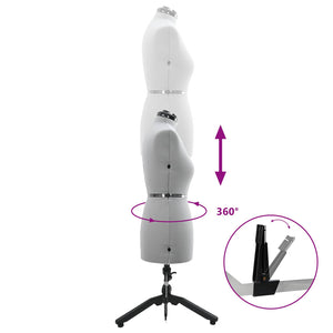 Verstellbare Schneiderpuppe Damen Grau M