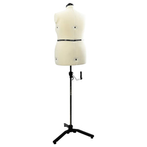 Verstellbare Schneiderpuppe Damen Creme L