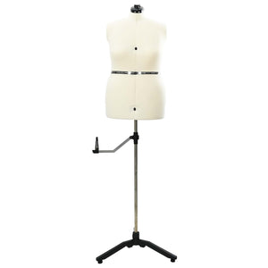 Verstellbare Schneiderpuppe Damen Creme L