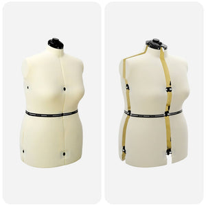 Verstellbare Schneiderpuppe Damen Creme L
